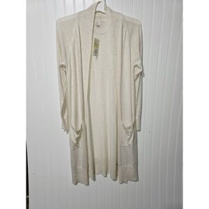 Women's Duster Cardigan Cream Sz Xs